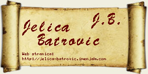 Jelica Batrović vizit kartica